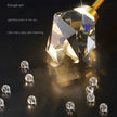 All-copper Molecular Long Crystal Chandelier Light Luxury Creative Post-modern Atmosphere Living Room LED Pendant Lights