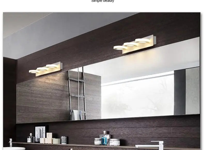 Modern Stair Led Wall Lamp Kitchen Bathroom Mirror Light Fixture Decor Bedroom Home Lighting White Metal Acrylic Sconce 110-220V