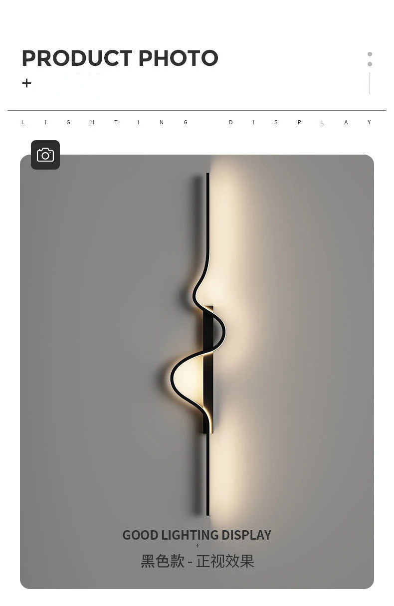 Modern Bedside Led Wall Lamps For Living Room Stairs Office Loft  Bedroom Interior Wall Light Fixture Wall Lamp Home Decr