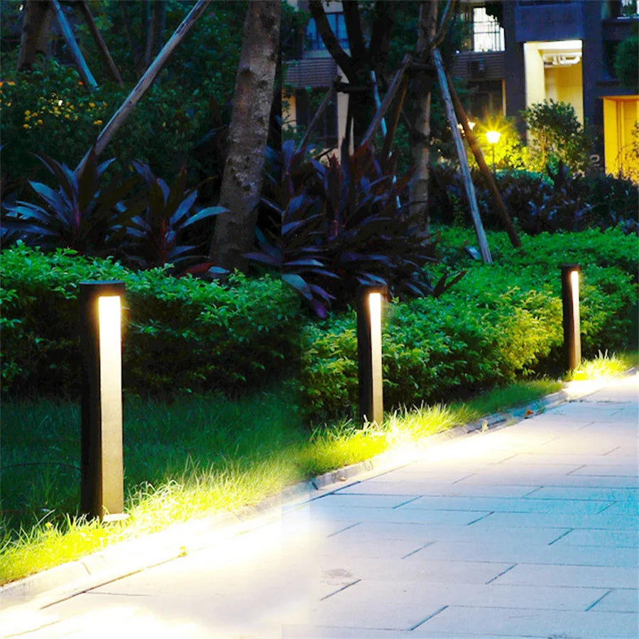 10W Outdoor Garden Landscape Path Light Waterproof Villa Backyard Lawn Bollard Lighting Square Exterior Lawn Column Light