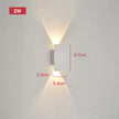 Outdoor Waterproof Wall Lamps Strip Aluminum Wall Lights 18W LED Black Wall Lamp Bedroom Exterior Outdoor Lighting Fixtures