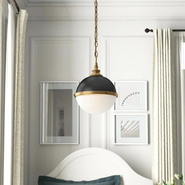 Retro Restaurant Dining Table Single Head Iron Pot Lid Lampshade Industrial Style Store Art Deco LED Round Chandelier