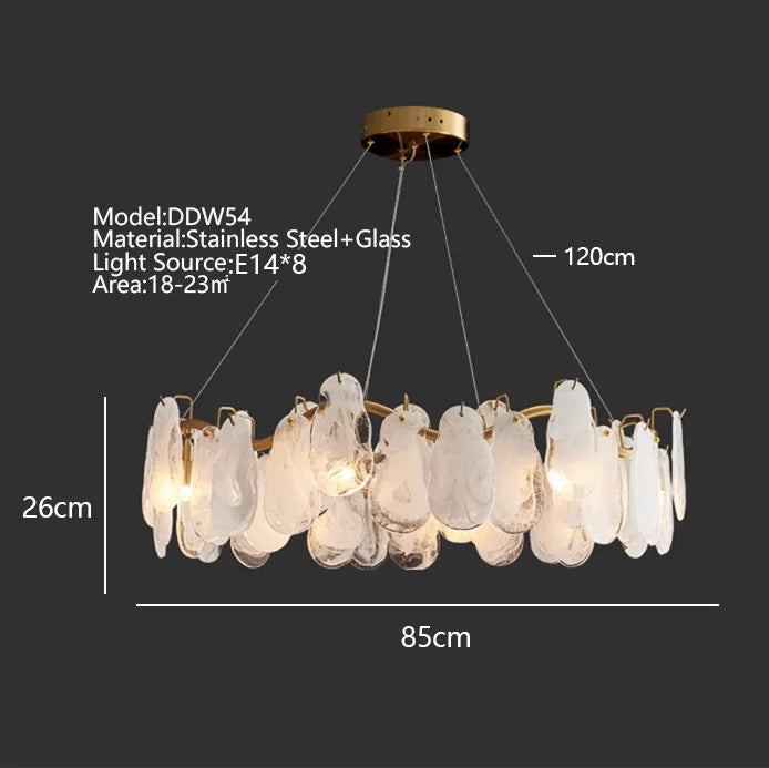 Cream Style Chandelier Lighting Fixtures Furniture Luxurious Living Room Decoration Glass Cloud Chandelier Simple And Modern