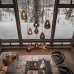 Designer Creative Stained Glass Single Chandeliers, Nordic Simple Bedside Cafe Dining Room Led Small Decorative Lighting