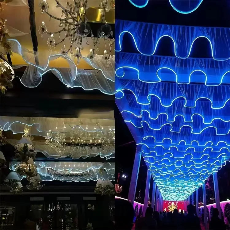 Luminous ceiling LED waterproof light strip Outdoor camping Restaurant Attraction Atmosphere Wedding ceiling decoration