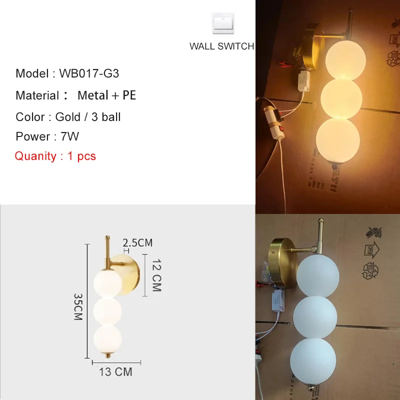 Nordic Wind Gourd Wall Lamp Minimalist LED Milky White Light For Living Room Study Bedroom Bedside Home Decoration Light Fixture