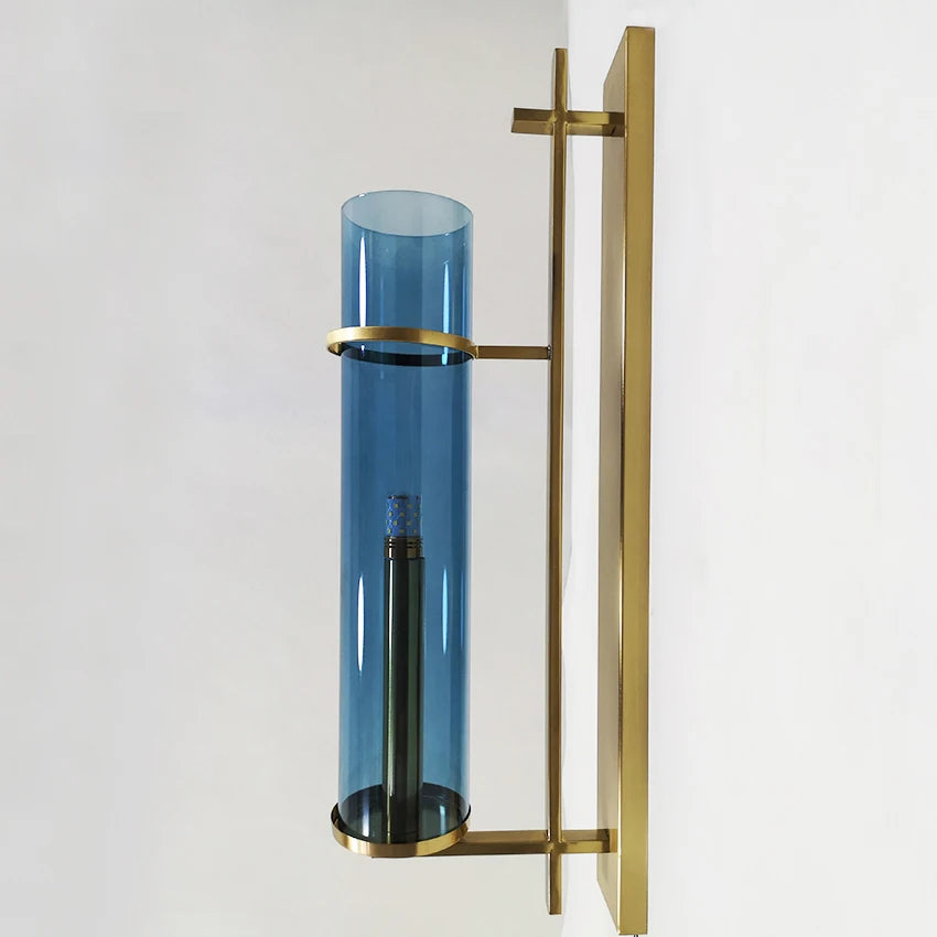 Nordic LED Glass Chandelier Blue/Amber Modern Hanging Lamp Suspension Living Dining Bedroom Pendant Lighting Fixtures