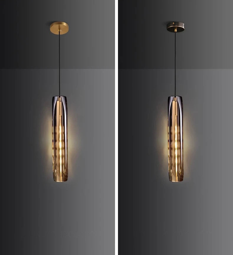 Nordic Minimal LED Pendant Lights Tubes Shaped Chandeliers Home Decor Dinning Living Rooms Villa Island Counter Lighting Fixture