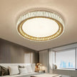 ‌Modern Luxury Dimmable Crystal Ceiling Light K9 Crystals Golden Ring Chandelier for Bedroom Living Room Dining Room LED Fixture