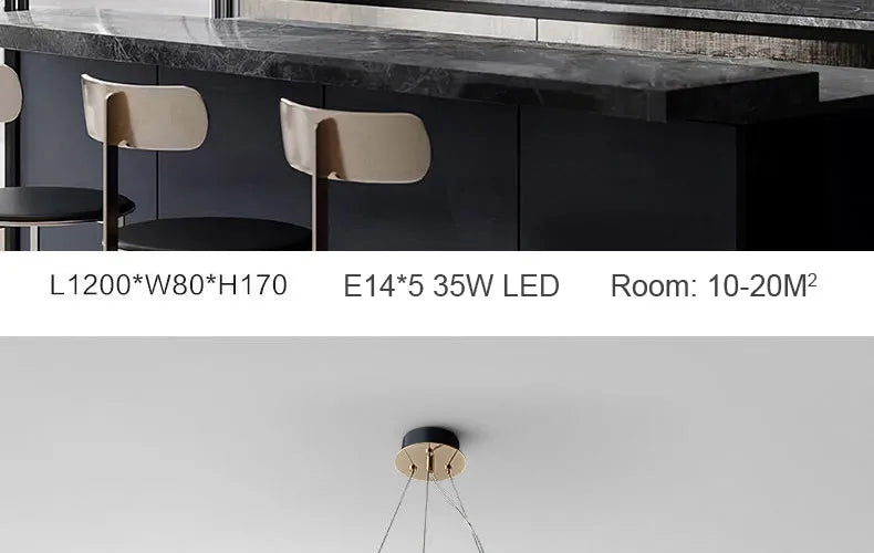 2026 Pendant Light For Bedroom Living Room Kitchen Dining Table Bar Home Decor Modern LED Glass Tile Suspension Lamp Smoke Gray