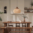 Japanese Wabi-Sabi Rattan Pendant Light - Hand-Woven E27 Boho Lamp for Restaurant Coffee Shop Dining Room Kitchen Island