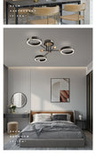 Modern Luxury Nordic Style Aluminum Circle Shaped LED Pendant Light Art Creative Lamp for Living Room Home Decoration Chandelier