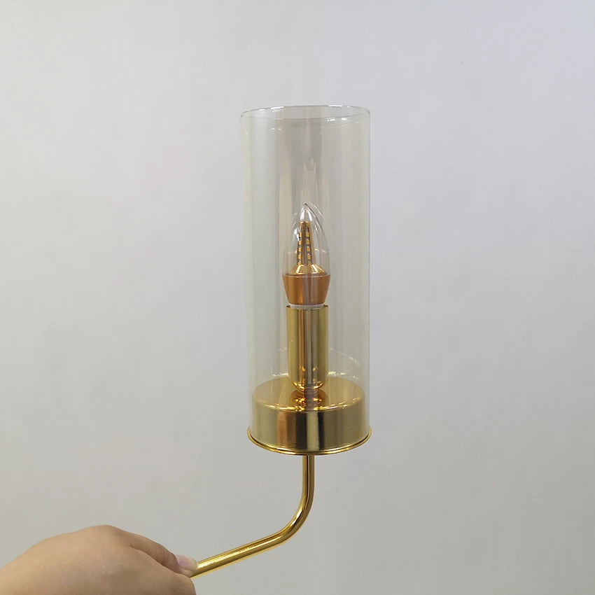 Nordic LED Glass Chandelier Blue/Amber Modern Hanging Lamp Suspension Living Dining Bedroom Pendant Lighting Fixtures