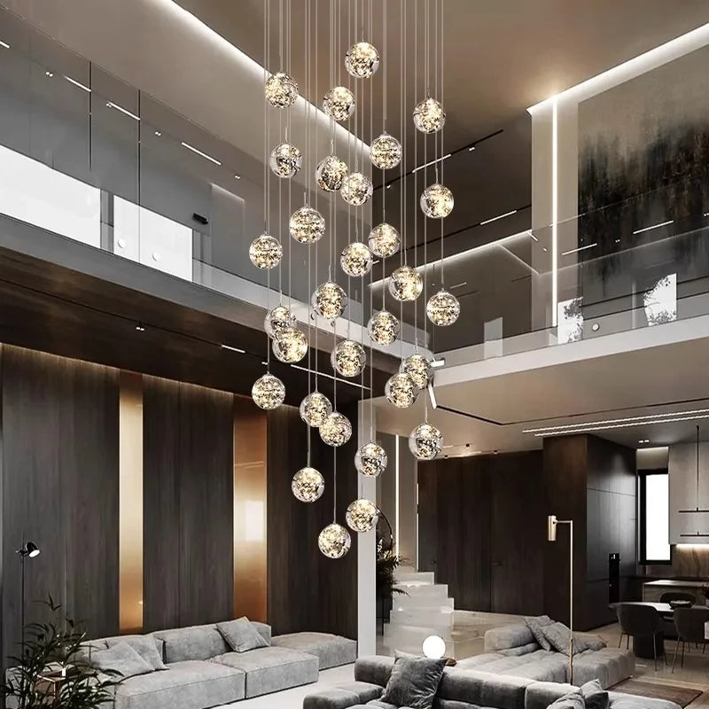 New models Nordic Home Decoration Stair Chandelier Living room and Dining room Pendant Lights Ceiling light indoor Lighting