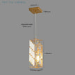 Modern Crystal Pendant Light - 3 Pack, Adjustable Hanging Ceiling Lamp with Crystal Prism Design -Golden Finish
