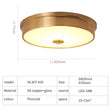 Nordic Modern Copper LED Ceiling Lights Fixtures Kitchen Hallway Balcony Round Ceiling Lamps Minimalist Lampara Gold Lighting