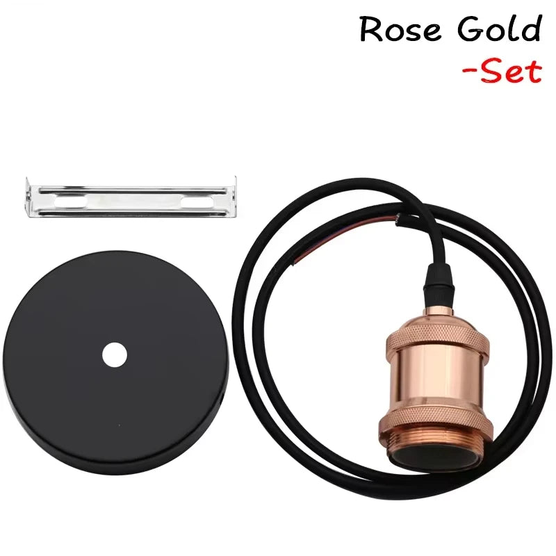 Retro Pendant Lights E27 110V 220V Socket Vintage Aluminum ceiling Light Bedside multicolour chandelier Light Industrial Lamp