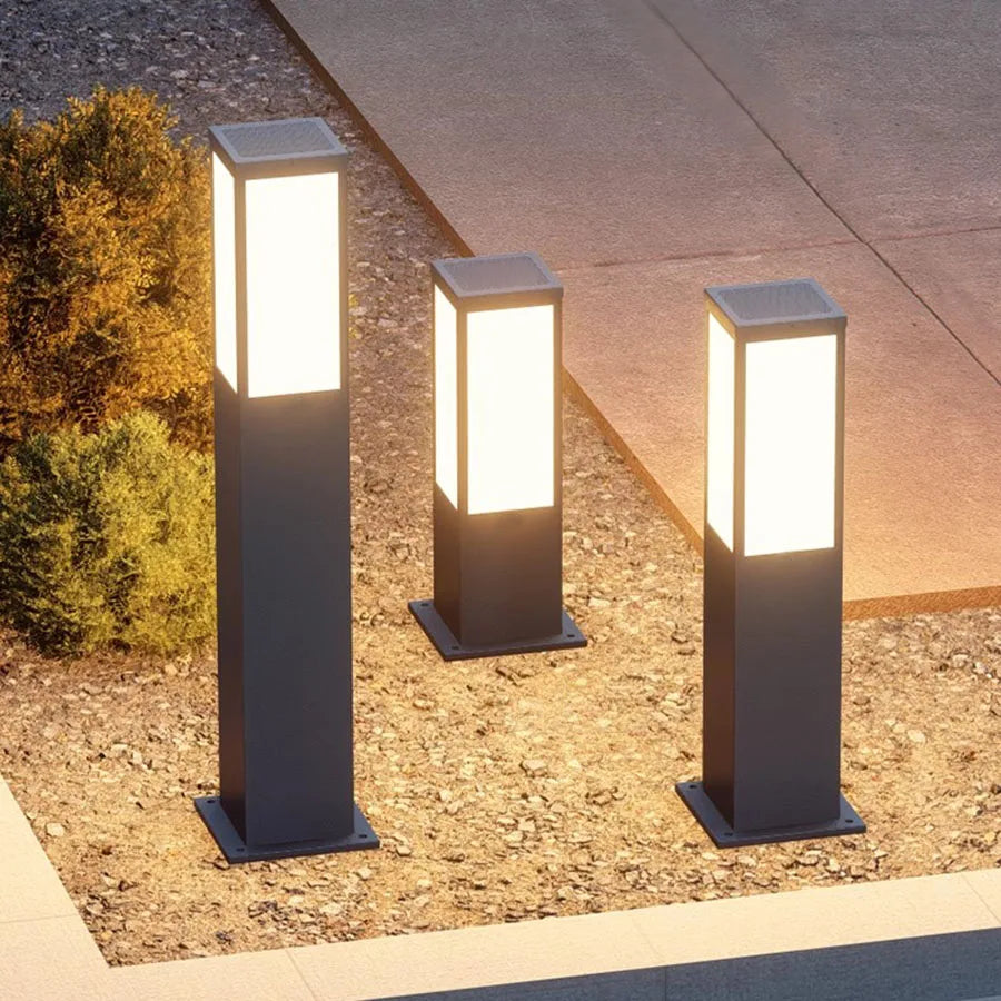 E27 Outdoor Path Light 40/60/80CM Pathway Post Light Waterproof Landscape LED Bollard Lighting Garden Backyard Lantern Lawn Lamp
