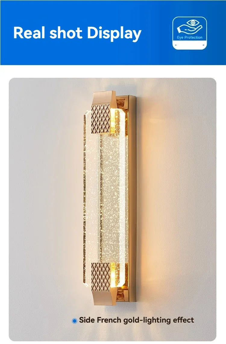 Modern Light Outdoor LED Wall Light Transparent Crystal with Bubble Style for Villa Porch Patio and Garden Lighting Lamps