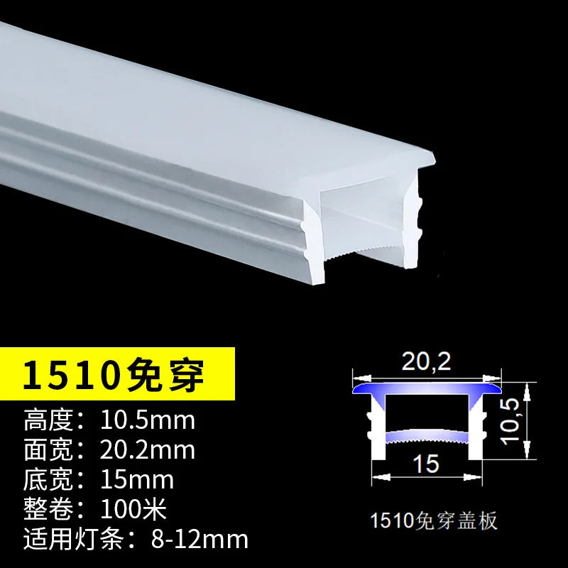 1-10M LED Neon Rope Tube Recessed Silicone Diffuser Channel For WS2811 RGB Indoor Decor Outdoor Waterproof Flexible Strip Light