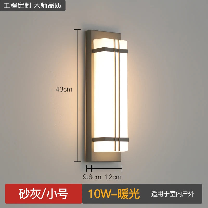 Outdoor wall lamp waterproof wall lamp Internet celebrity creative balcony aisle stairs bedroom living room new Chinese