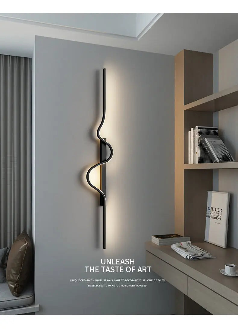 Modern Bedside Led Wall Lamps For Living Room Stairs Office Loft  Bedroom Interior Wall Light Fixture Wall Lamp Home Decr
