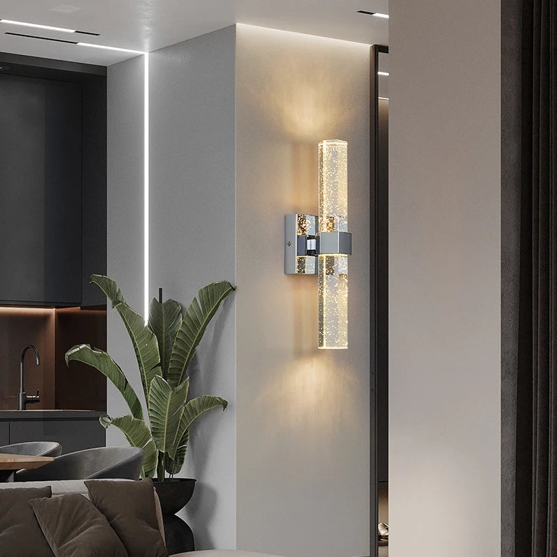 Modern Bubble Crystal LED Wall Lamps Bathroom Dresser Living Room Bedroom Mirror Wall Sconces Indoor Decoration Lighting Lustres