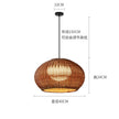 2025 Outdoor Waterproof Lustre Pendant Lights Chinese Style Courtyard Villa Hanging Lamp Garden Restaurant Rattan Weaving Lamp