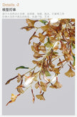 Living room chandelier ginkgo leaf branch lamp duplex floor villa stairs dining room lamp