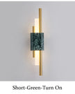 Luxury Green White Marble Wall Lamp Living Room Lobby Bedroom Golden Decor Bedside Sconce Hotel Aisle Staircase Led Light 6W