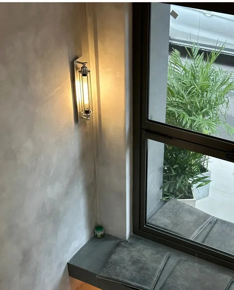 American Flute Wall Lamp Unique LOFT Restaurant Bar Grill Hallway Iron Wall Light Rustic Industrial Decor Edison Bulb Fixture