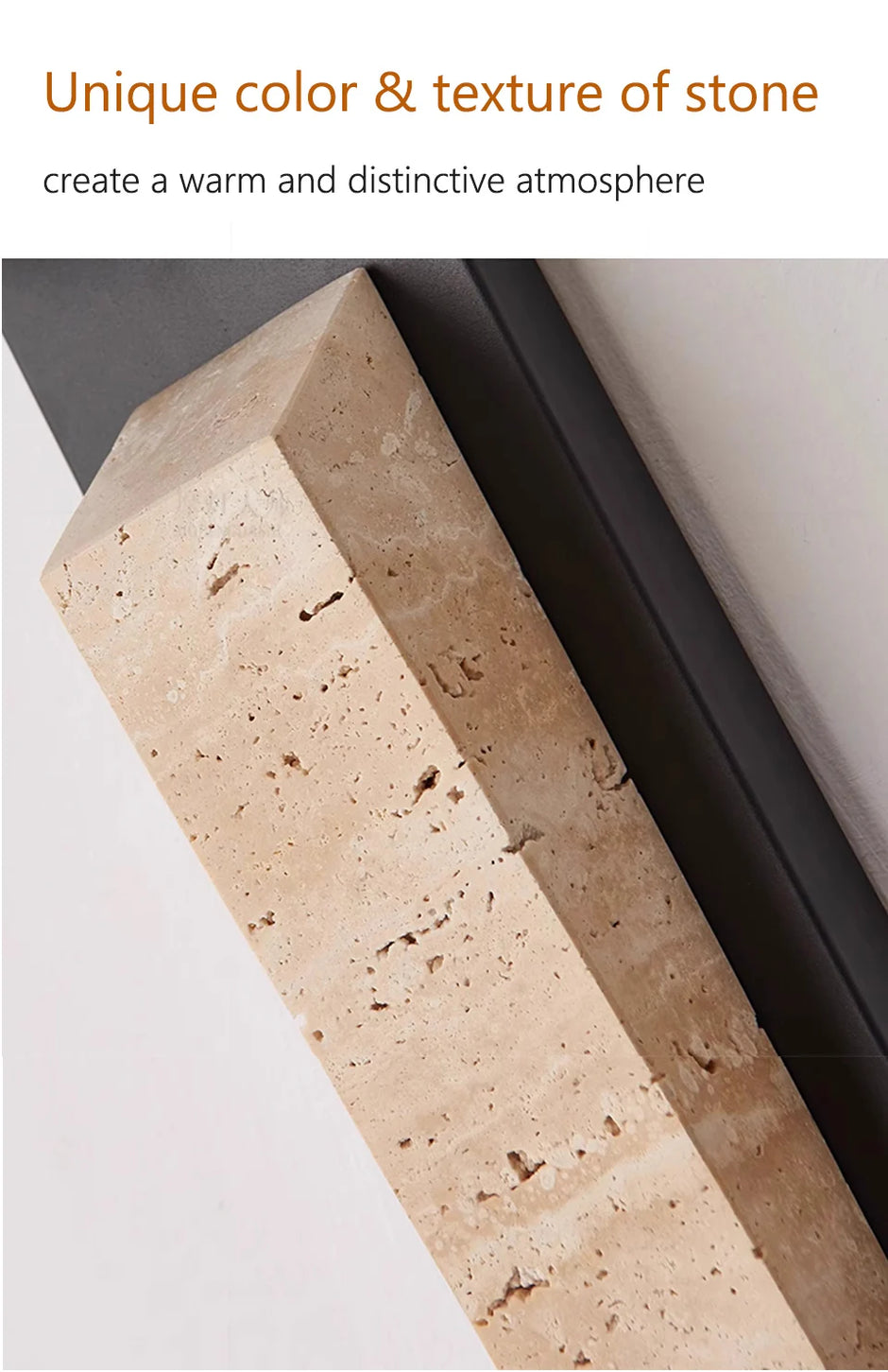 Waterproof Outdoor Wall Light Natural Stone Exterior IP65 Weather-Resistant Lighting for Garden Porch Balcony Villa & Patio Deco