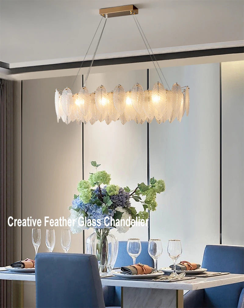 Modern dining room crystal chandelier kitchen LED ceiling chandelier living room crystal lamp home decor chandelier lighting
