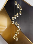 Modern home decoration crystal chandelier, stair Pendant lamp, living room Pendant lights, interior lighting