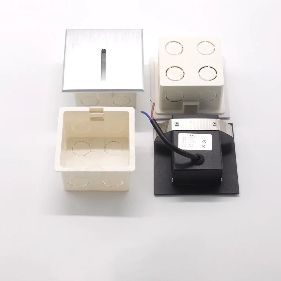 Led Recessed Step Lights Aluminum Embedded Wall Light Interior Nightlight for Stairway Hallway Lighting Living Room Decoration