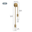 Modern Led Wall Light Gold Nordic Long Strip Wall Lamps for Living Room Bedroom Bathroom Hall Corridor Background Indoor Decor