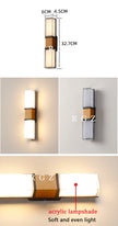 IP65 Waterproof 12W Outdoor Lighting Led Wall Lamp Modern Aluminum Surface Mounted Led Garden Stairs Porch Light AC110V 220V