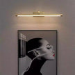Modern Gold Copper LED Wall Light Rotatable Mirror Bathroom Bedroom Sconce Brass Simple Wall Lamp