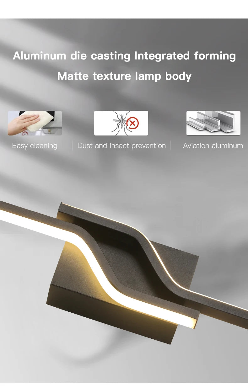 Modern LED Wall Light Minimalist Vertical Light Fixture Sleek Black Sconce For Living Room Bedroom Hallway Indoor Lighting Decor