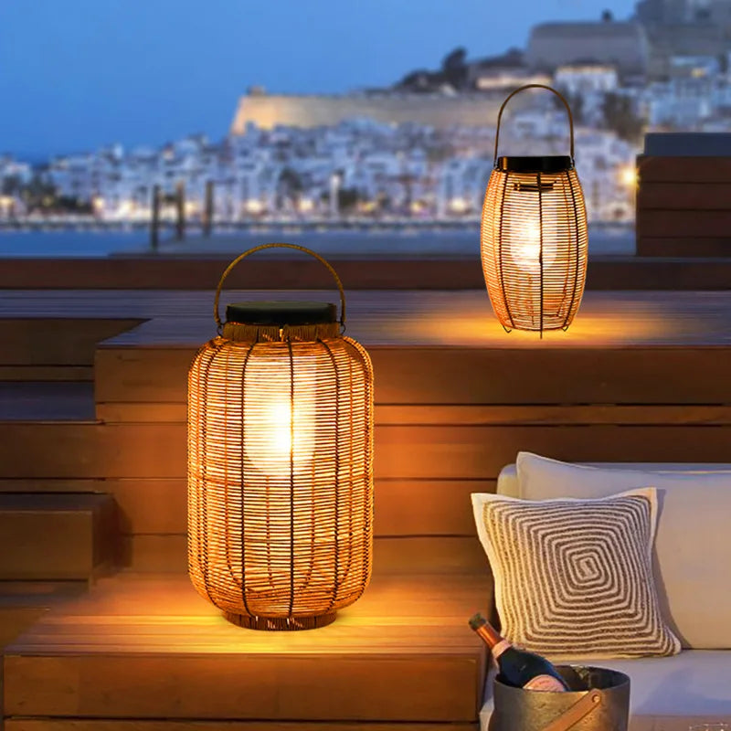 Solar GardenGarden Lawn Outdoor Portable Light Hanging Light Japanese Floor Light Balcony