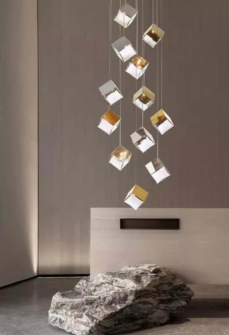 Nordic home decoration, stair chandelier, living room and dining room Pendant lights, ceiling light, indoor lighting