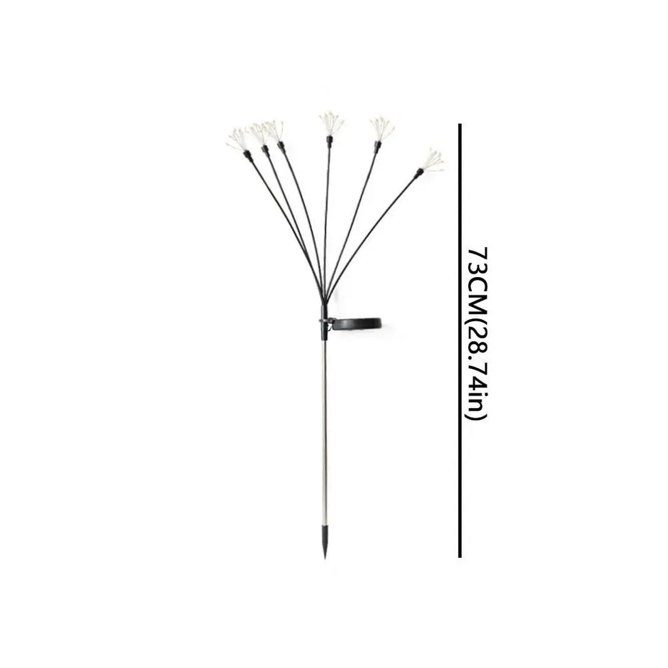 6/810 Heads Solar Light Waterproof Sparkling Stars LED Floral Firework 2 Modes Switching Ground Mounted Landscape Lighting
