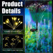 1/2/4pcs Solar Firework Lights Warm White Light Suitable for Garden Lawn Camping Steps Greenway Courtyard Decoration Lawn Lights