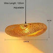 HandMade Vintage Bamboo Weaving LED Pendant Light Home Hanging Chandelier Lighting Living Room Kitchen Rattan Woven  Lamp