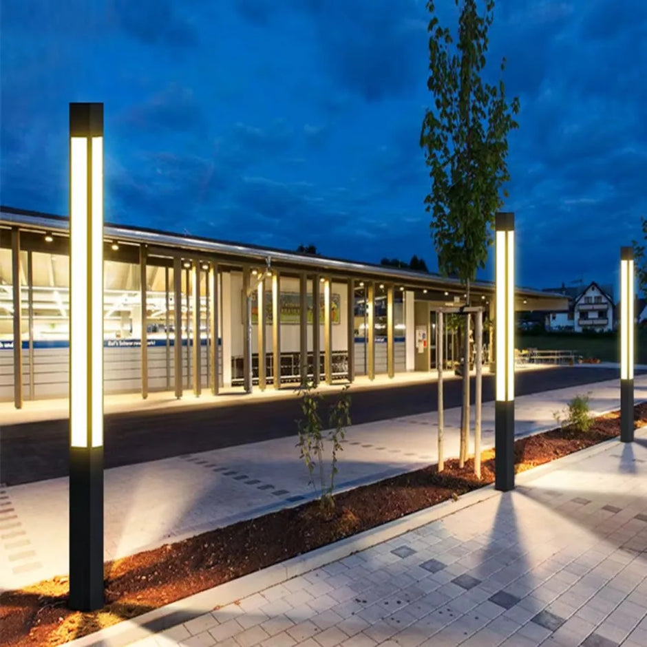 30W IP65 Waterproof Light Emitting Diode Garden Light Modern Outdoor Lighting Column Light Aluminum Popular Column