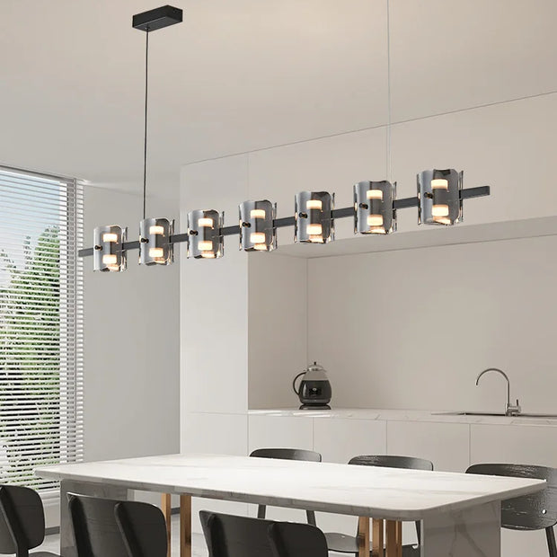 Modern Hanging Led Pendant Lights For Dining Room Kitchen Island long Bar Chandeliers decoration home decor Black light fixtures