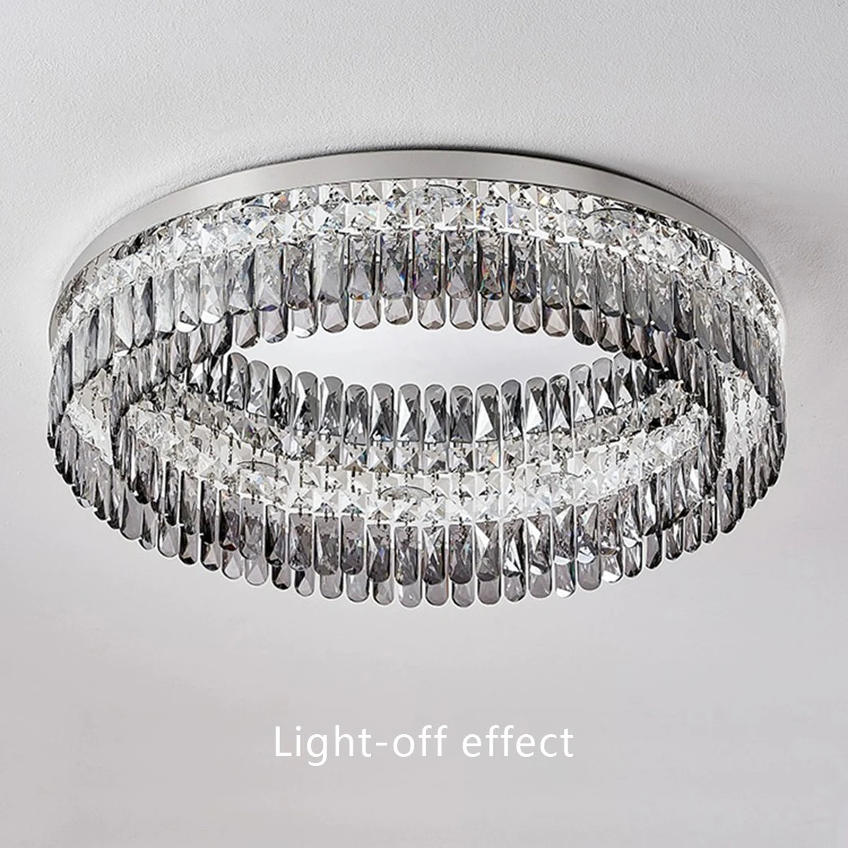 Light Luxury Crystal Ceiling Light Round LED Lamp 2025 New Post-modern Design Upscale Lighting Fixture for Living Room Bedroom
