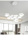 Nordic Designer Combination Honeycomb LED Indoor Ceiling Lamp,Remote Dimming Lustres Living Room Pendant Light Bedroom Decor