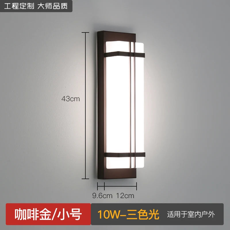 Outdoor wall lamp waterproof wall lamp Internet celebrity creative balcony aisle stairs bedroom living room new Chinese