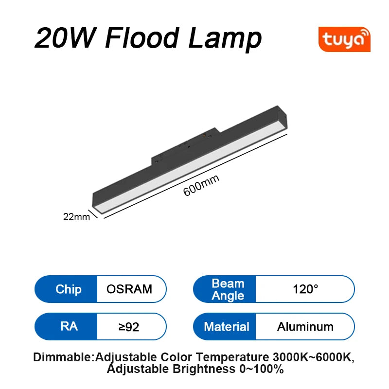 Tuya Bluetooth Dimmable Zigbee Magnetic Smart Rail Track Light Led Lamp Ceiling Light Spotlight Fixture Downlight Magnet Home